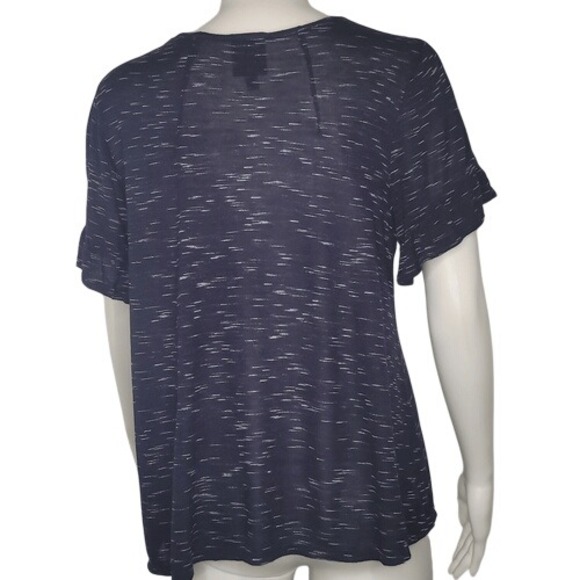 Bobeau Blue & White Short Sleeve Top - Picture 6 of 11